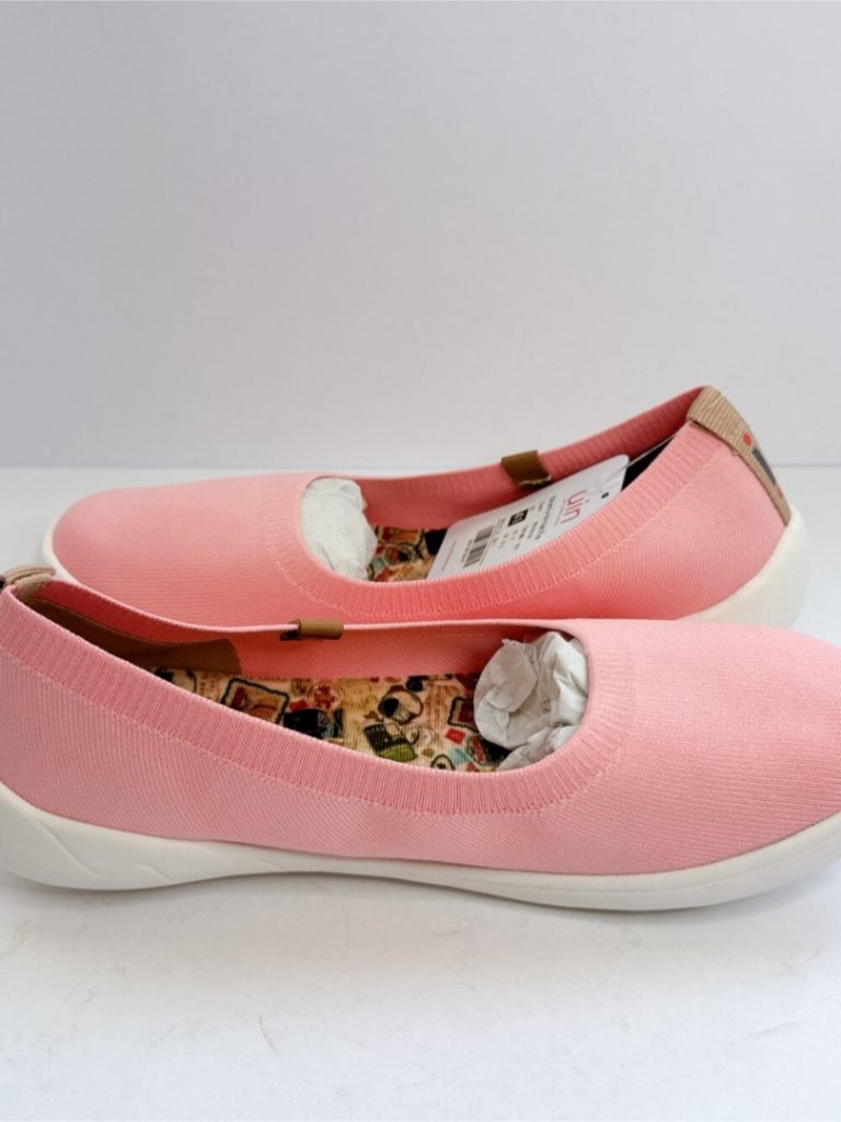 Women’s Size 9 Uin Valencia Knitted Pink Slip-On Shoes Comfort Flats — image 5 of 8